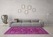 Machine Washable Abstract Purple Modern Area Rugs in a Living Room, wshabs1300pur