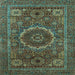 Square Abstract Light Blue Modern Rug, abs1300lblu