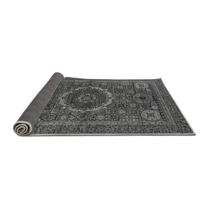 Sideview of Abstract Gray Modern Rug, abs1300gry