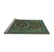 Sideview of Machine Washable Abstract Light Blue Modern Rug, wshabs1300lblu