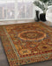 Abstract Light Brown Modern Rug in Family Room, abs1300