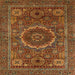 Square Abstract Light Brown Modern Rug, abs1300