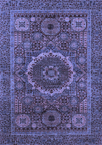 Abstract Blue Modern Rug, abs1300blu