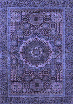 Abstract Blue Modern Rug, abs1300blu