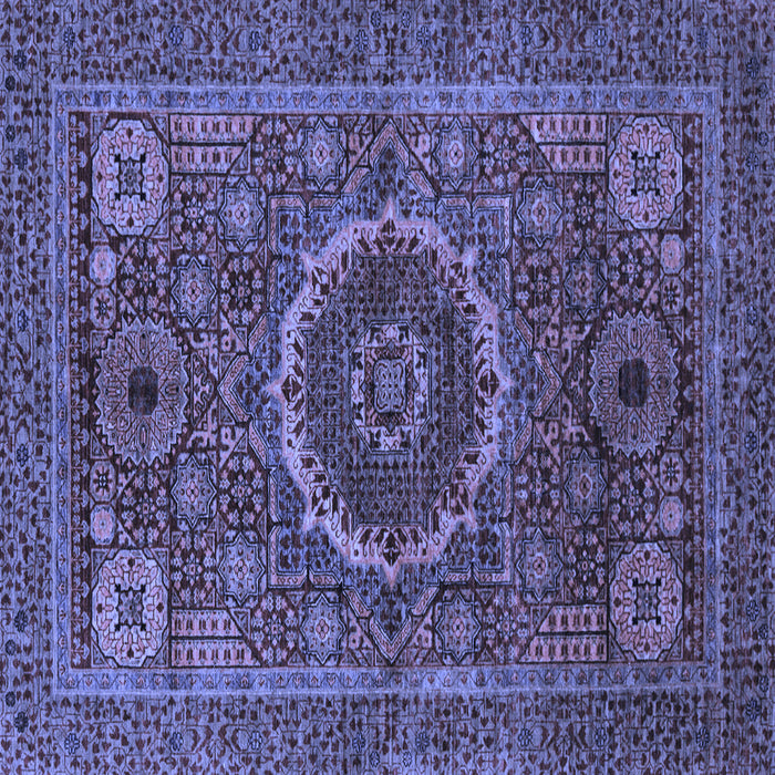 Square Abstract Blue Modern Rug, abs1300blu
