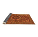 Sideview of Abstract Orange Modern Rug, abs1300org