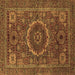 Square Abstract Brown Modern Rug, abs1300brn