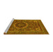 Sideview of Machine Washable Abstract Yellow Modern Rug, wshabs1300yw