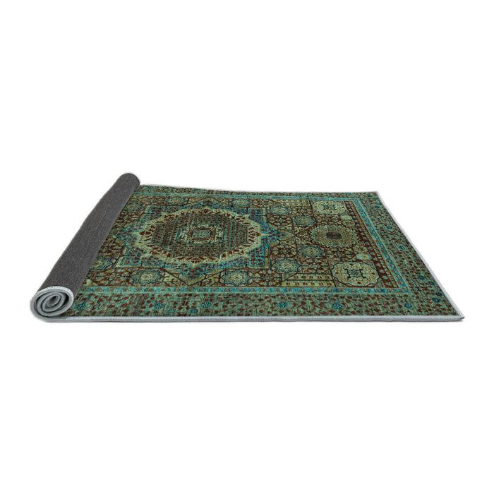 Sideview of Abstract Light Blue Modern Rug, abs1300lblu