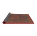 Sideview of Abstract Fire Brick Red Modern Rug, abs1301