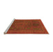 Sideview of Machine Washable Abstract Orange Modern Area Rugs, wshabs1301org