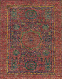 Abstract Fire Brick Red Modern Rug, abs1301