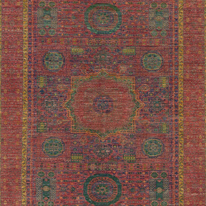 Abstract Fire Brick Red Modern Rug, abs1301