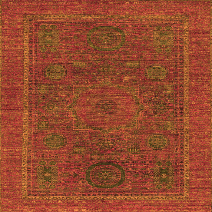 Square Abstract Orange Modern Rug, abs1301org