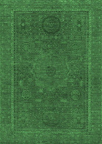 Abstract Emerald Green Modern Rug, abs1301emgrn