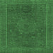 Square Abstract Emerald Green Modern Rug, abs1301emgrn