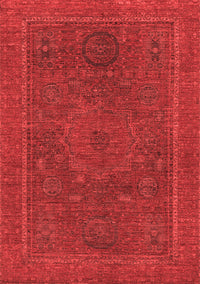 Abstract Red Modern Rug, abs1301red