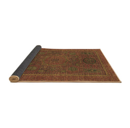Sideview of Abstract Brown Modern Rug, abs1301brn
