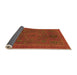 Sideview of Abstract Orange Modern Rug, abs1301org