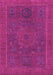 Machine Washable Abstract Pink Modern Rug, wshabs1301pnk