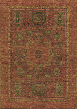Abstract Brown Modern Rug, abs1301brn