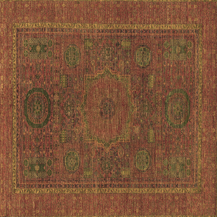 Square Abstract Brown Modern Rug, abs1301brn