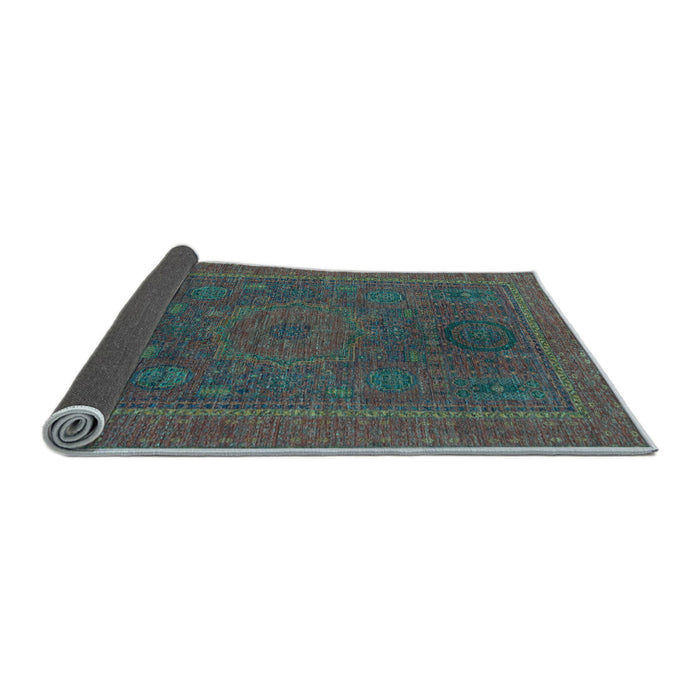 Sideview of Abstract Light Blue Modern Rug, abs1301lblu