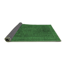 Sideview of Abstract Emerald Green Modern Rug, abs1301emgrn