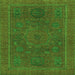 Square Abstract Green Modern Rug, abs1301grn