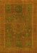 Machine Washable Abstract Yellow Modern Rug, wshabs1301yw