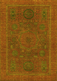 Abstract Yellow Modern Rug, abs1301yw