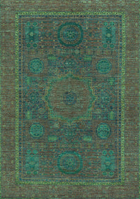 Abstract Turquoise Modern Rug, abs1301turq