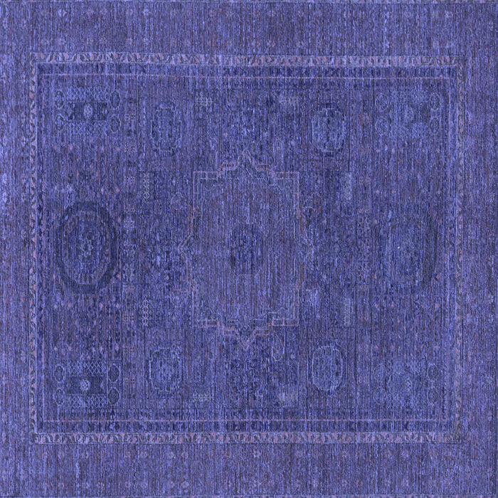 Square Machine Washable Abstract Blue Modern Rug, wshabs1301blu