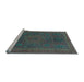 Sideview of Machine Washable Abstract Light Blue Modern Rug, wshabs1301lblu