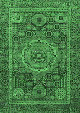 Abstract Emerald Green Modern Rug, abs1302emgrn