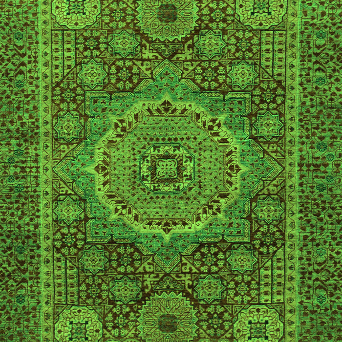 Machine Washable Abstract Green Modern Area Rugs, wshabs1302grn