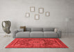 Modern Red Washable Rugs