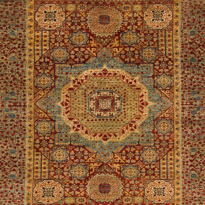 Machine Washable Abstract Cinnamon Brown Rug, wshabs1302