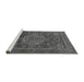 Sideview of Machine Washable Abstract Gray Modern Rug, wshabs1302gry