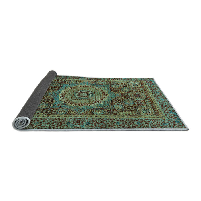 Sideview of Abstract Light Blue Modern Rug, abs1302lblu