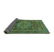 Sideview of Abstract Turquoise Modern Rug, abs1302turq