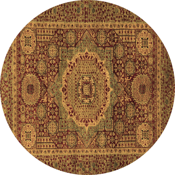Round Machine Washable Abstract Brown Modern Rug, wshabs1302brn