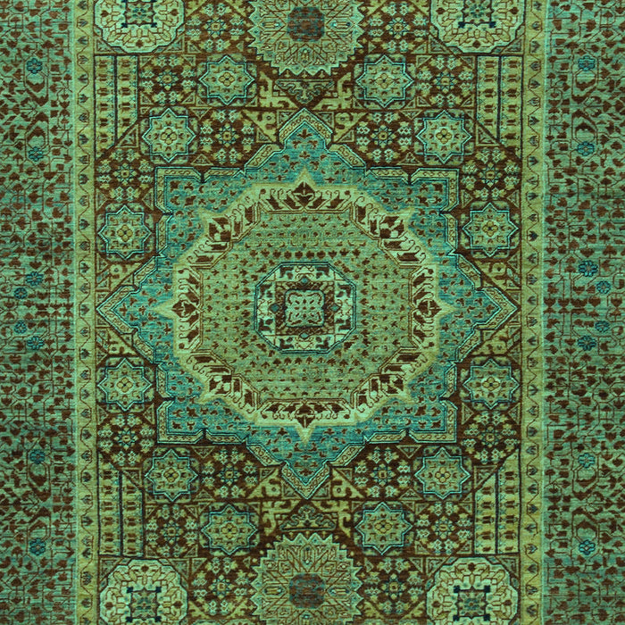 Machine Washable Abstract Turquoise Modern Area Rugs, wshabs1302turq