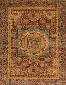 Abstract Cinnamon Brown Modern Rug, abs1302