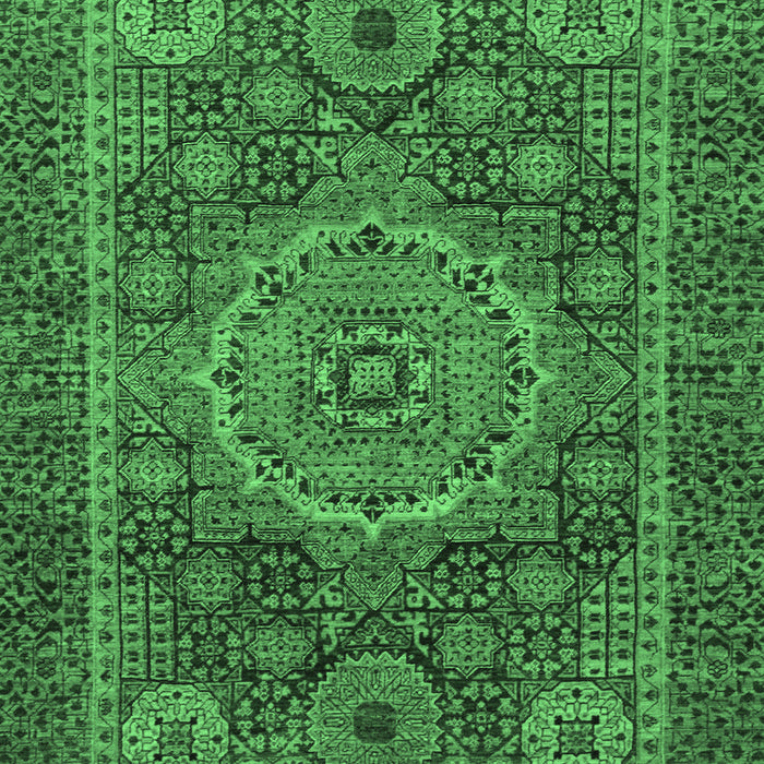 Machine Washable Abstract Emerald Green Modern Area Rugs, wshabs1302emgrn