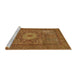 Sideview of Machine Washable Abstract Orange Rug, wshabs1303