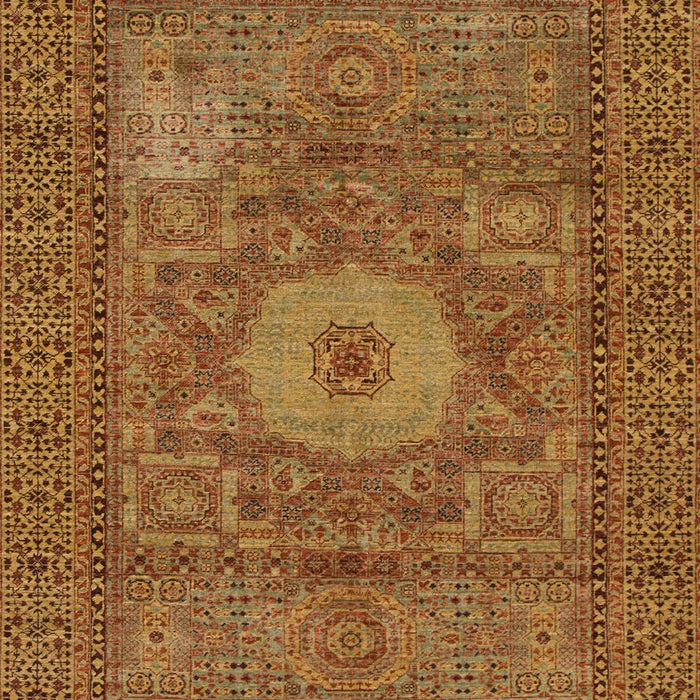 Machine Washable Abstract Orange Rug, wshabs1303