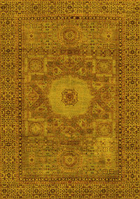 Abstract Yellow Modern Rug, abs1303yw