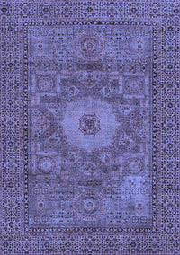 Abstract Blue Modern Rug, abs1303blu