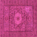 Square Abstract Pink Modern Rug, abs1303pnk